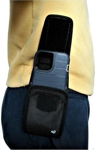 حقيبة هاتف محمول من النايلون من Nite Ize لهواتف iPhone 15 14 Pro Max و14 Plus وiPhone 13 12 11 Pro Max، متينة وقوية وحامل مشبك حزام دوار 360 درجة، تناسب (Otterbox Commuter/Defender) in Kuwait