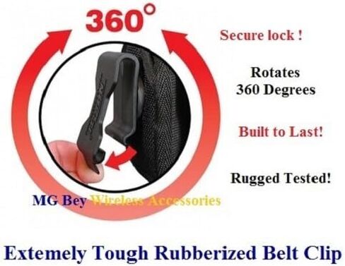 حقيبة هاتف محمول من النايلون من Nite Ize لهواتف iPhone 15 14 Pro Max و14 Plus وiPhone 13 12 11 Pro Max، متينة وقوية وحامل مشبك حزام دوار 360 درجة، تناسب (Otterbox Commuter/Defender) in Kuwait