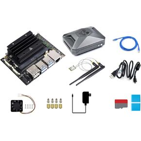 Waveshare Jetson Nano Development/Expansion Kit Alternative Solution of B01 Kit Comes with Jetson Nano Case TF Card and More Extra Accessorries (10 Items)