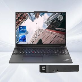 Lenovo ThinkPad E16 Business Laptop, 16" FHD+, Intel Core i7-1355U, 40GB RAM, 1TB SSD, Fingerprint, Backlit Keyboard, Wi-Fi 6, Windows 11 Pro, Bundle with Targus USB-C 100W Docking Station
