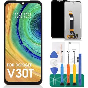 for Doogee V30T Screen Replacement for Doogee V30T LCD Screen Replacement for Doogee V30T LCD Touch Screen Digitizer Assembly Repair Kits 6.58" Black (No for V30)
