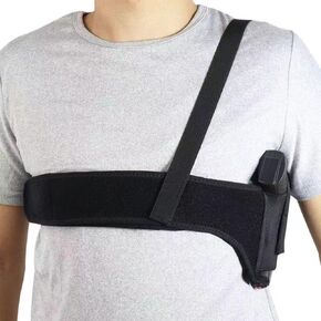 Quick Pull Shoulder Holster for Concealed Carry Men/Women Universal, Fits Subcompact and Compact Pistols, Glock 19 26 42 43, LCP, LC9, Sig P365 Etc Other Similar Sized Pistols