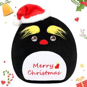 Easfan 12'' Christmas Rainbow Bear Plush Pillow Soft Plush Toy Cute Kitty Stuffed Animal Home Room Decoration for Kids Toddlers