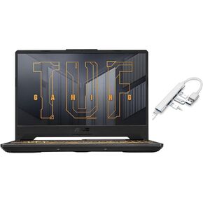 ASUS TUF Gaming 15.6" FHD 144Hz Gaming Laptop | AMD Ryzen 5 7535HS(Beat i7-1355U) | NVIDIA GeForce RTX 3050 | Backlit | Black| 32GB RAM DDR5 | 512GB SSD | Windows 11 Home |Bundle with USB 3.0 Hub
