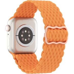 DYKEISS Braided Solo Loop Bands Compatible for Apple Watch Band 38mm 40mm 41mm 42mm 44mm 45mm 49mm, Stretchy Nylon Elastic Sport Strap for iWatch Ultra Series 9 8 7 SE 6 5 4 3 2 1 Women & Men