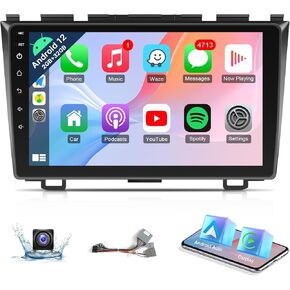 Naifay Android Car Radio for Honda CRV 2007 2008 2009 2010 2011 with Carplay & Android Auto, 2+32G 9inch Touch Screen Car Stereo for CRV with Bluetooth/FM/GPS/WiFi/SWC/Split Screen/Backup Camera