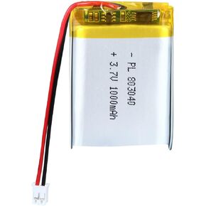 3.7V 1000mAh 803040 Lipo battery Rechargeable Lithium Polymer ion Battery with JST Connector