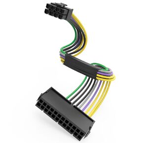 كابل محول الطاقة 24 دبوس إلى 8 دبوس ATX PSU متوافق مع DELL Optiplex 3020 7020 9020 Precision T1700 12 بوصة in Kuwait