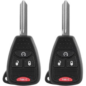 Key Fob Remote Replacement Fits for 2007-2018 Jeep Wrangler 2007-2017 Jeep Patriot 2007-2017 Jeep Compass Keyless Entry Remote OHT692713A (Pack of 2)