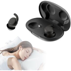 Comfortable Sleep Earbuds, Noise Blocking Sleep Headphones for Side Sleepers, Invisible Bluetooth Flat Sleepbuds, Sleep/Game/Music Mode, 6H Playtime, Slim Design Ear Buds (Beige)