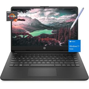 HP-14inch Touchscreen-Laptop Stylus Pen - Windows 11 - AMD Ryzen 3 5300U - USB C - Long Battery Life - Wireless-AC - Webcam - College School Students Laptop Small (32GB RAM |2TB SSD)