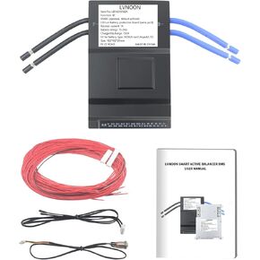 LB1A Smart Active Balancer BMS for Li-ion NCM LFP LiFePo4 LTO Battery Management System 3S to 24S 100A 120A 150A 200A with APP Control 12V to 84V (3-8S, 200A)