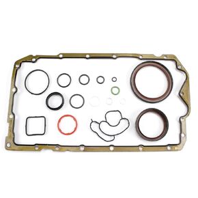 Crank Case Lower Gasket Set with Oil Pan Gasket Crankshaft Seal Fit for 2001-2015 BMW 120i 118i 318i 318ti 318ci 320i 320si 520i X1 X3 Z4 2.0L L4 N43 N46 OE# 11117511529 11137511224