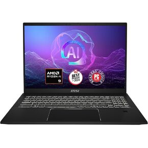 MSI Summit A16 AI+ (2024) 16" QHD+ 165Hz 2-in-1 Touchscreen Laptop: AMD Ryzen AI 9-365, Radeon Graphics, 32GB LPDDR5x, 1TB NVMe SSD, 360 Flip, Pen, Win 11 Home: Ink Black A3HMTG-015US