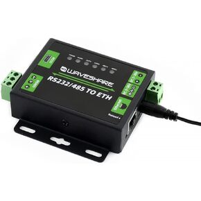 Waveshare RS485 to Ethernet Converter Industrial RS232/RS485 to RJ45 Converer Dual Serial Ports Bi-directional Rransparent Data Transmission