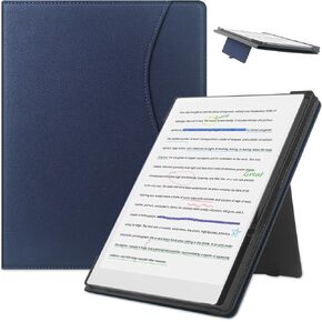 KuRoKo Stand Case for Remarkable Paper Pro Color Tablet Case 11.8" 2024 Released Folios Cover with Card Pocket and Auto Sleep/Wake & Pen Holder Compatible with Remarkable Paper Pro (Black)