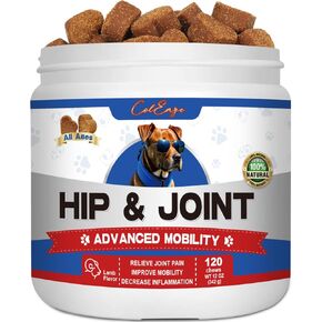 Joint Supplement for Dogs Glucosamine for Dogs Heart Shaped Chews Hip & Joint Supplement for Dogs 120 Count Lamb Flavor