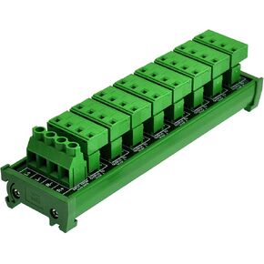 OONO Whole House Audio Stereo 8-Zone Speaker Distribution Module with DIN Rail Mount Carrier