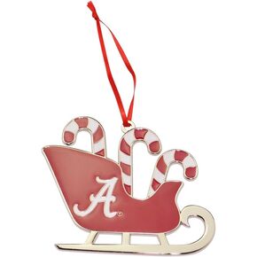 Penn State Nitty Lions Candy Cane Sleigh Metal Christmas Ornament