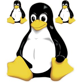 3Pcs Penguin | Linux Tux Vinyl Sticker Skin | Waterproof | Laptop Decal | Laptop Skin | Wall Window Bumper Sticker Hardhat | 5 Inch | Laptop Stickers for Windows/Linux Laptop or MacBook