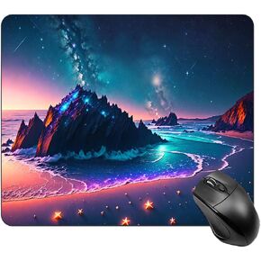 Blacklight Extended Gaming Mouse Pad Glow in The Dark （31.5 * 11.8 * 0.12 inch） with Stitched Edges Large, Long XXL Keyboard and Mouse pad Desk Mat for Work Gaming Office & Home - Game Over