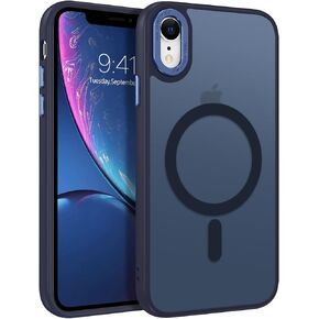 BENTOBEN for iPhone XR Phone Case, iPhone XR Case [Compatible with Magsafe] Magnetic Translucent Matte Slim Thin Shockproof Women Men Raised Lips Protective Cases Cover for iPhone XR 6.1", Black in Kuwait