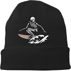 Rocking Skeleton Fingers Beanie for Men Womens Black Skull Cap Hip-Hop Winter Hat Classic Skull Beanie Unisex Lightweight Kint Hat for Skateboard Running Hiking Climbing Skateboard Cycling