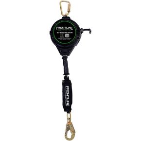 Frontline RPGC65LE Leading Edge Cable Single Leg 65' SRL with Steel Snap Hook End Carry on Handle and Tagline | OSHA & ANSI Compliant SRL | Durable, Lightweight & Compact
