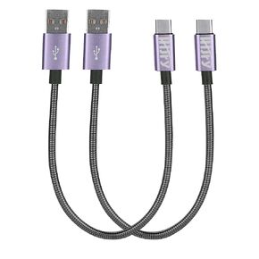 USB Type C Cable, Metal Braided Fast Charging Cord 2-Pack 3ft USB A to USB C Cable for Phone 15/16 Pro Max, Samsung Galaxy S24 S23 S10e and More