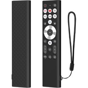 Remote Case for Hisense Smart TV ERF6A80/ERF6G80H/ERF6F80H 85U88N Clase A7 U8 Series 4K for Google TV Protective Control Cover Silicone (Black) (Black)