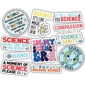 (10pcs) Science Stickers Funny Laboratory Gifts Science Classroom Science Teacher Funny Gifts Multiple Different Design, Waterproof, UV- Resistant, Suitable for Tumbler, Laptop, Car, Truck