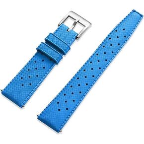 Fluororubber FKM Watchbands,Rubber Watch Strap Quick Release Tropical Style 20mm 22mm Soft Breathable,Durable Rubber Watch Band Universal Replacement Band Strap for Men Women