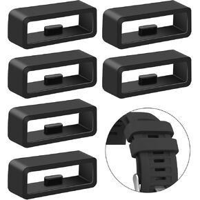 6-Pack Band Keepers Compatible with Garmin Fenix 7X/Fenix 6X/Fenix 5X/Fenix 3/Fenix 2/Fenix/Descent Mk2&Mk/Quatix/Tactix/D2 Series Watch Band, 26mm Silicone Fastener Rings Security Loop/Holder/Retainer in Saudi Arabia