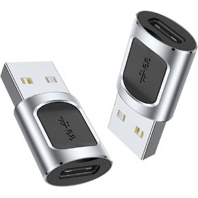2Pack USB to USBC Adapter,usbc to USB Adapter for iPhone 16/15 Charger,iPhone 16/15/14/13/12 Pro Max Plus,iPad 9/10 Air 5 Mini 6,Car,Samsung S24 S23 S22 Plus Ultra etc.