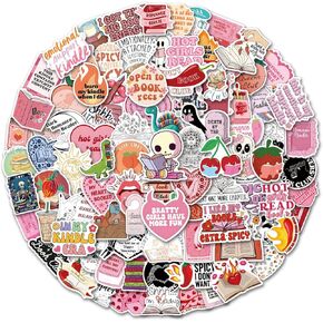Bookish Stickers,150 Pcs Book Stickers,Vinyl Waterproof Booktok Reading Stickers for Laptops,Water Bottles