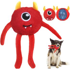 Fida Dog Chew Toys for Aggressive Chewers(3in1), Squeaky Dog Toys for Large Dogs, Interactive Dog Toys to Keep Them Busy, Dog Ball for Small, Medium and Large Dogs(Large, Orange)