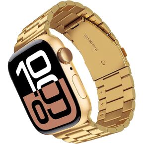 ARTCHE Compatible with Apple Watch Bands Series 10 46mm, Ultra 2/Ultra 49mm, Series 9/8/7 45mm Series 6/SE/SE2/5/4 44mm Series 3/2/1 42mm, Stainless Steel Metal Watch Band for iWatch Strap, Black in Saudi Arabia
