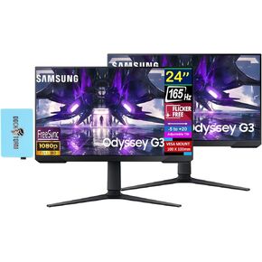 SAMSUNG Odyssey G32A FreeSync Gaming Monitor, 24" 165 Hz FHD VA Display, VESA Mount (100x100mm), HDMI, Black (2024 Latest Model) (2 Pack) with Dockztorm Dock