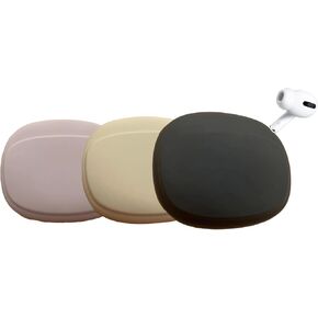 3 Pcs Silicone Headphone Organizer,Data Cable Storage Case,Portable Wired Headphone Organizer for Cell Phone Accessories (Pink-Brown-Black)