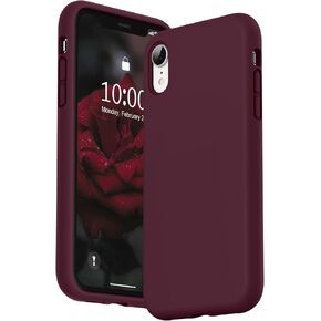 SURPHY Compatible with iPhone XR Case, Thickened Liquid Silicone Phone Case (with Microfiber Lining) for iPhone XR 6.1 inches, Red