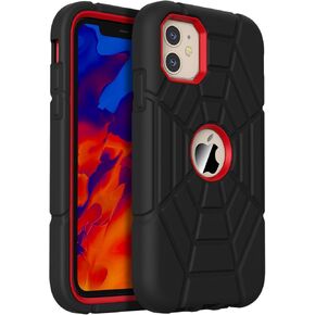 Grifobes Case for iPhone 11/ iPhone XR 6.1 inch for Kids Boys Children, Red+Blue