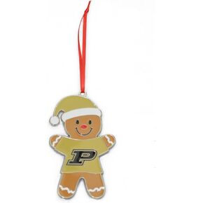 Michigan State Spartans (MSU) Gingerbread Man Metal Christmas Ornament
