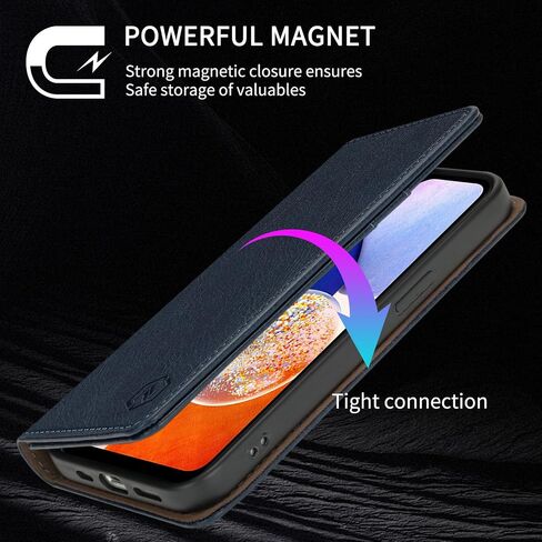 Compatible with Samsung Galaxy A15 5G Wallet Case with RFID Blocking Card Slots Magnetic Closure Protective Flip PU Leather Stand Phone Cover for Galaxy A15 Case Wallet(6.5 inch-Blue) in Saudi Arabia