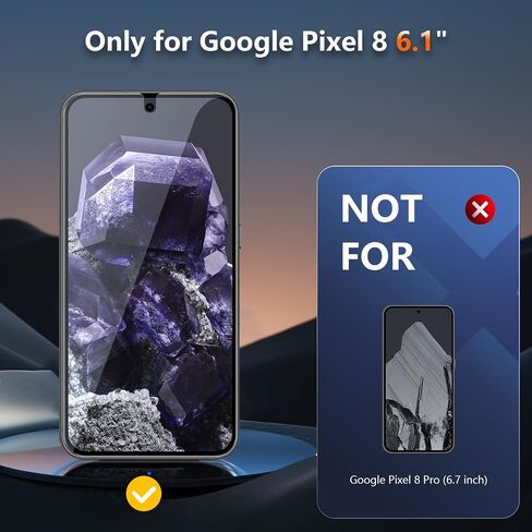 [عبوة من 3 قطع] واقي شاشة Google Pixel 8 Pro مرن من مادة TPU [ليس زجاجًا]، فتح بصمة الإصبع، مقاوم للخدش، سهل التركيب، صديق للحافظة، خالٍ من الفقاعات in Kuwait