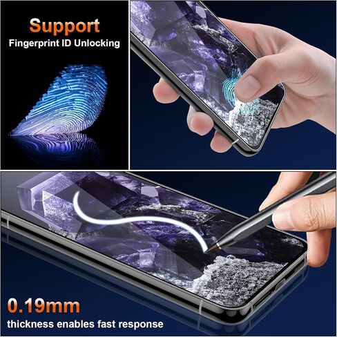 [عبوة من 3 قطع] واقي شاشة Google Pixel 8 Pro مرن من مادة TPU [ليس زجاجًا]، فتح بصمة الإصبع، مقاوم للخدش، سهل التركيب، صديق للحافظة، خالٍ من الفقاعات in Kuwait