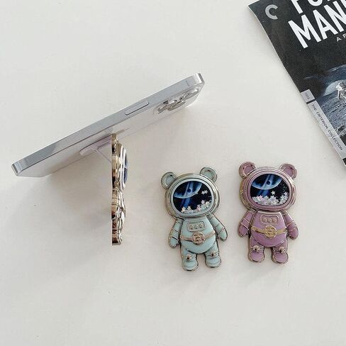 Cute Phone Stand Holder,Cell Phone Astronaut Hidden Kickstand for Desk,Astronaut Phone Holder,Adjustable Tablet Phone Ring Stand with 3D Moving Star Sequins,Gift for Women Girl Cell Phone Stands in Saudi Arabia