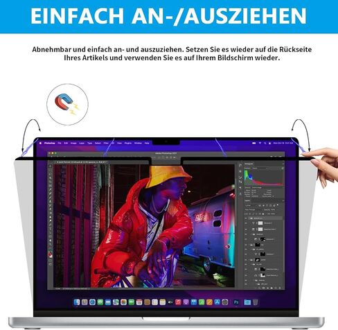 Privacy Screen for 13 Inch MacBook Pro (2016-2022) Anti-Blue Light and Anti-Glare Protector Ultra Slim Laptop Screen Filter (A1708/A1706 /A1989/A2159/A2251/A2338 M1/A2388 M2) in Saudi Arabia