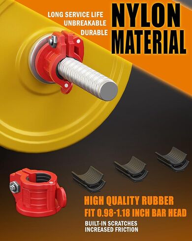 مشابك أثقال مقاس 5 سم - قطعتان من مشابك الأثقال القابلة للتعديل ومشابك رفع الأثقال سريعة الفك وأطواق الأثقال الأولمبية (أسود 1.8-2 بوصة) in Kuwait