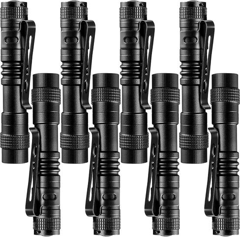 8 Pcs Mini LED Flashlight Small Pocket Flashlights with Clip Pen Lights Flashlights Bulk for Inspection, Work, Emergency,and Camping Outdoor, 3.5 inch in Saudi Arabia