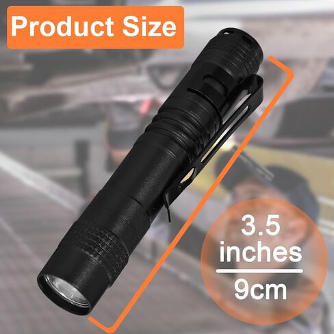 8 Pcs Mini LED Flashlight Small Pocket Flashlights with Clip Pen Lights Flashlights Bulk for Inspection, Work, Emergency,and Camping Outdoor, 3.5 inch in Saudi Arabia